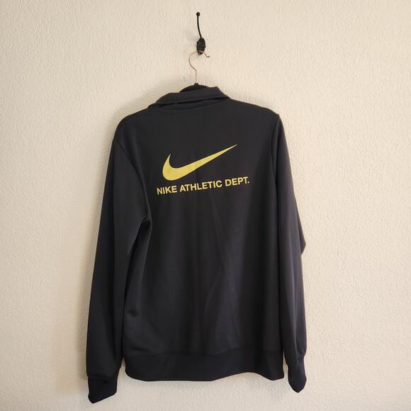Nike Men's Size Medium‎ Black/Yellow Swoosh Athletic Dept. Jacket NEW - Picture 5 of 7